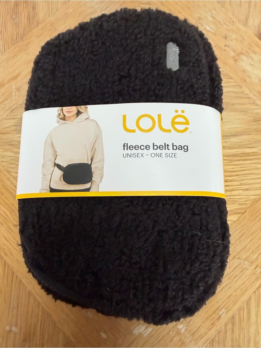 Lole Black Fleece Crossbody Belt Bag